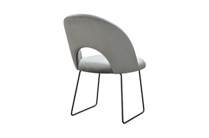 Nowoczesne krzesło tapicerowane GIANA U na metalowych nogach