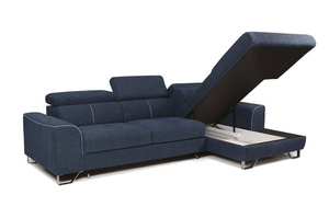 Nowoczesny narożnik ASTI z funkcją spania i pojemnikiem na pościel