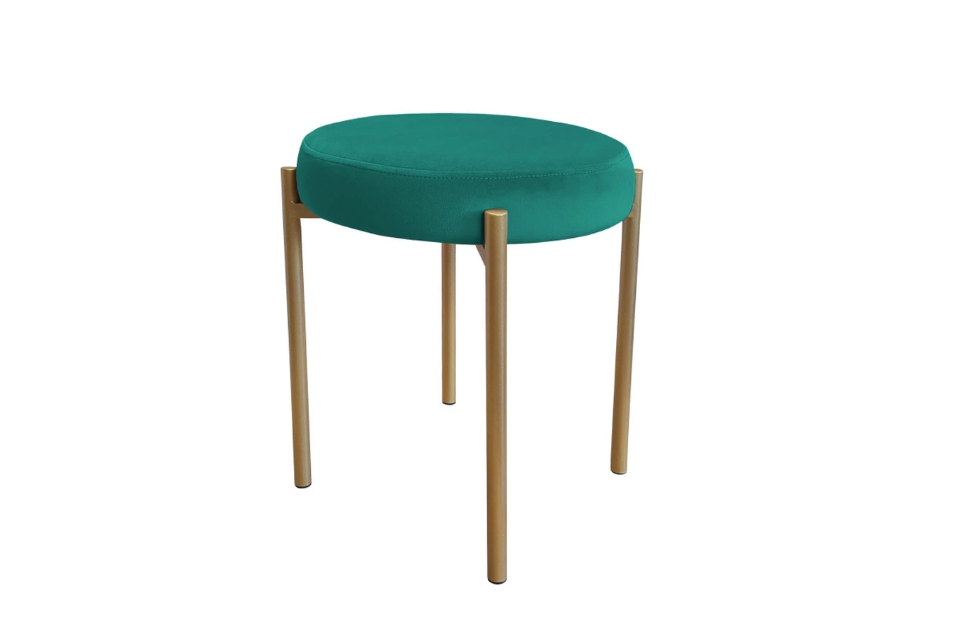 Tapicerowany taboret TERZO na metalowych nogach / kolor tkaniny + podstawy do wyboru!