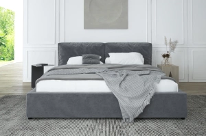 Tapicerowane łóżko SILESIA z pojemnikiem na pościel