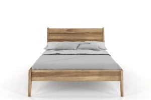 Łóżko drewniane dębowe Visby RADOM / 140x200 cm, olej retro