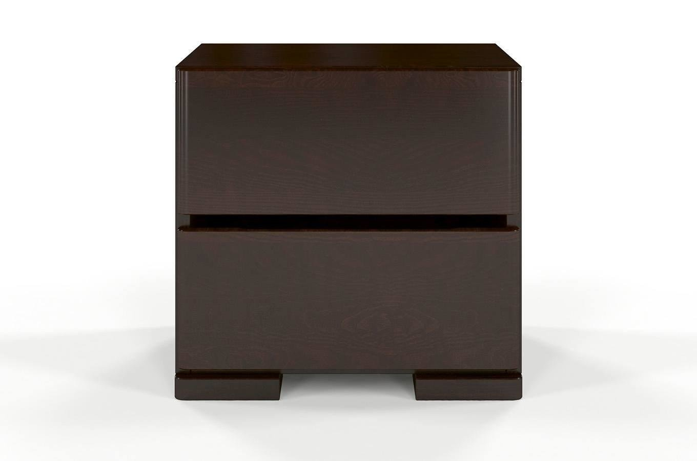 Drewniana szafka nocna sosnowa Visby Sandemo High 2S / kolor biały