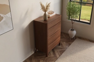 Drewniana komoda bukowa Visby MODENA 80 / kolor orzech