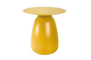 Stolik drewniany Kayani BAOBAB 34 różne kolory, wys. 34 cm / kolor żółty