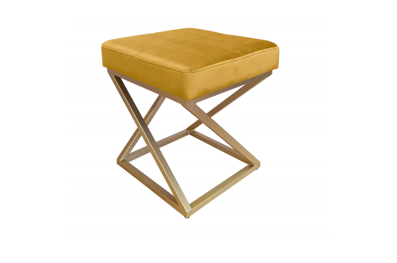 Tapicerowany puf DIXI na metalowych nogach / kolor tkaniny + podstawy do wyboru!