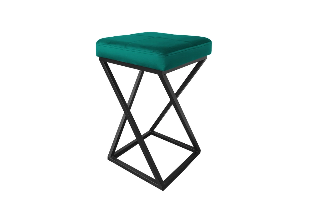 Tapicerowany hoker DIXI na metalowych nogach / kolor tkaniny + podstawy do wyboru!