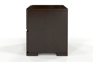 Drewniana szafka nocna sosnowa Visby Sandemo High 2S / kolor palisander