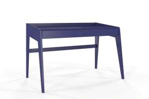 Drewniane biurko / toaletka z szufladami Visby LISA / kolor granat szlachetny / 125x70 cm