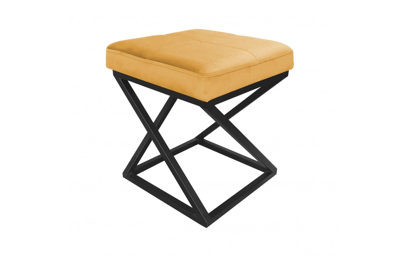 Tapicerowany puf DIXI na metalowych nogach / kolor tkaniny + podstawy do wyboru!