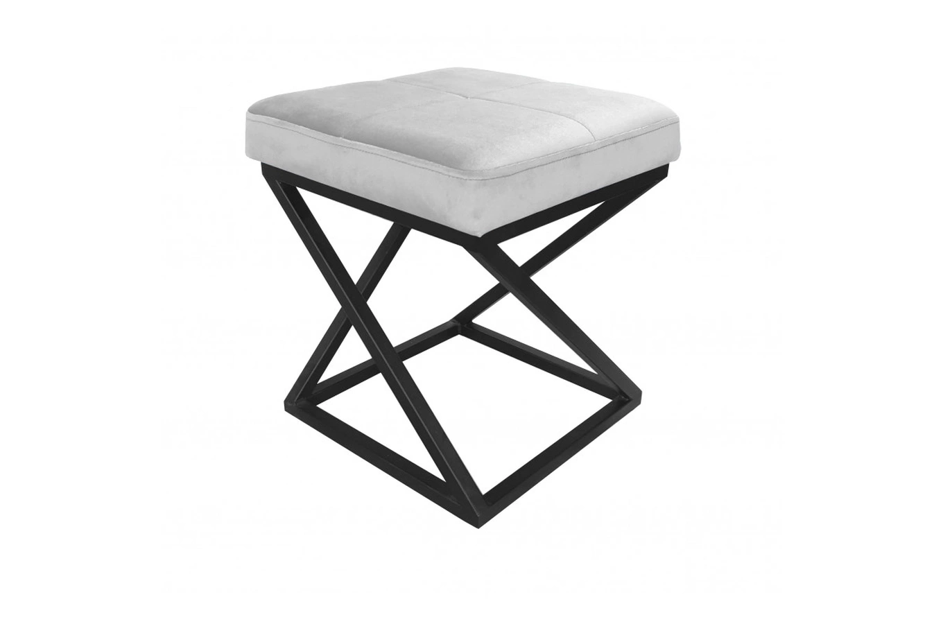 Tapicerowany puf DIXI na metalowych nogach / kolor tkaniny + podstawy do wyboru!