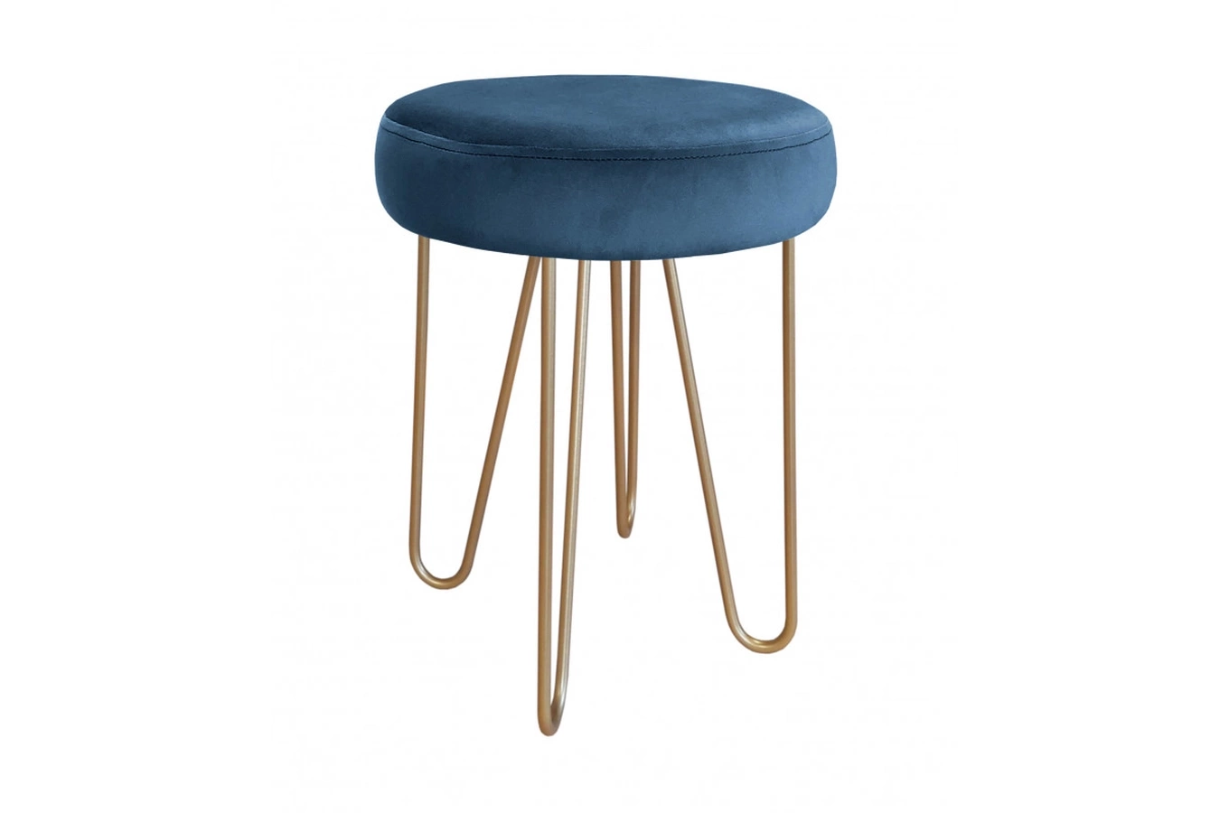 Tapicerowany taboret SECONDO na metalowych nogach / kolor tkaniny + podstawy do wyboru!