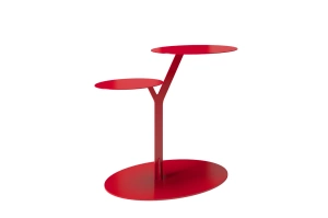 Metalowy stolik pomocniczy do salonu Kayani IROKO / kolor bordowy