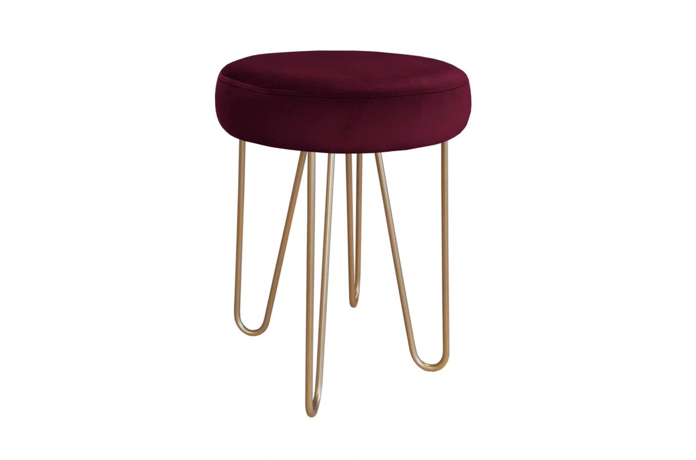 Tapicerowany taboret SECONDO na metalowych nogach / kolor tkaniny + podstawy do wyboru!