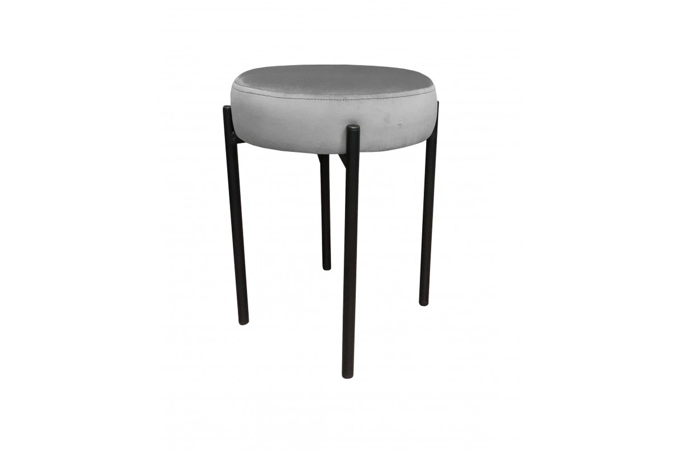 Tapicerowany taboret TERZO na metalowych nogach / kolor tkaniny + podstawy do wyboru!