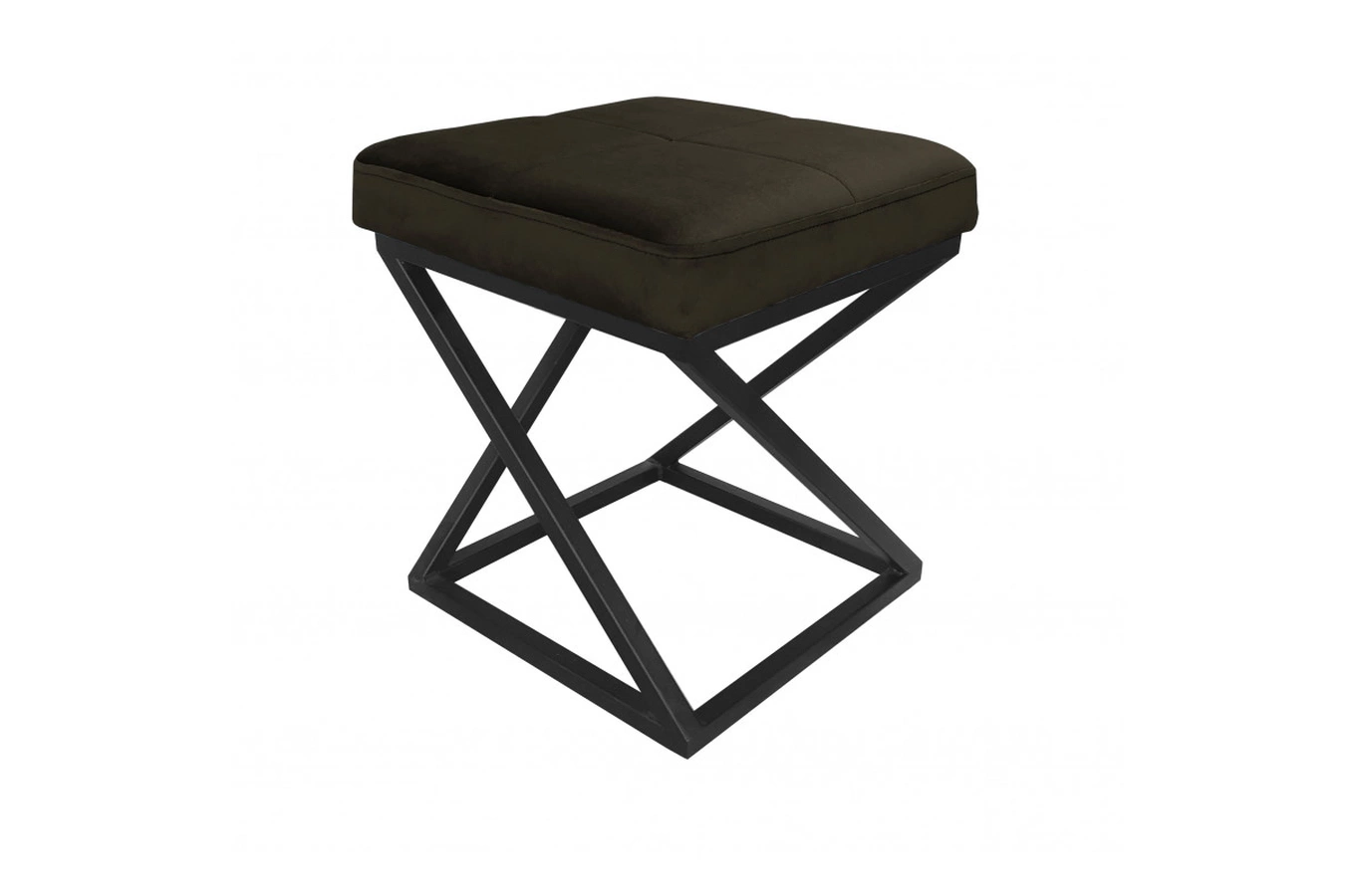 Tapicerowany puf DIXI na metalowych nogach / kolor tkaniny + podstawy do wyboru!