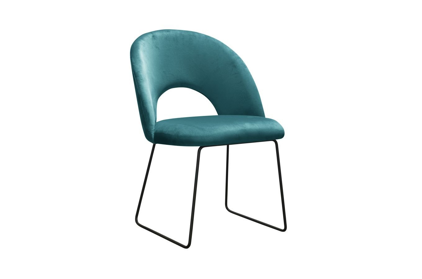 Nowoczesne krzesło tapicerowane GIANA U na metalowych nogach