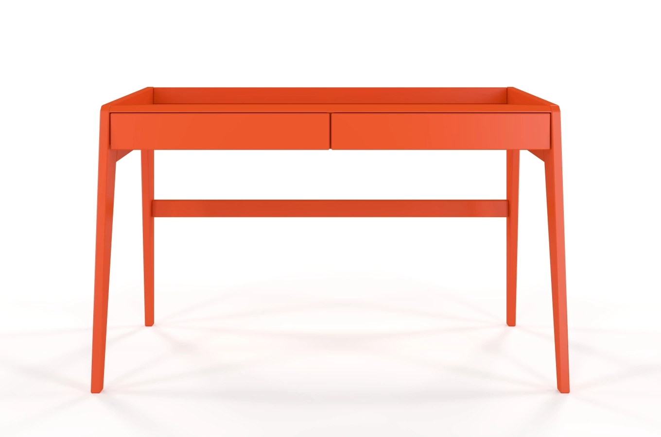 Drewniane biurko / toaletka z szufladami Visby LISA / kolor marsala / 125x70 cm