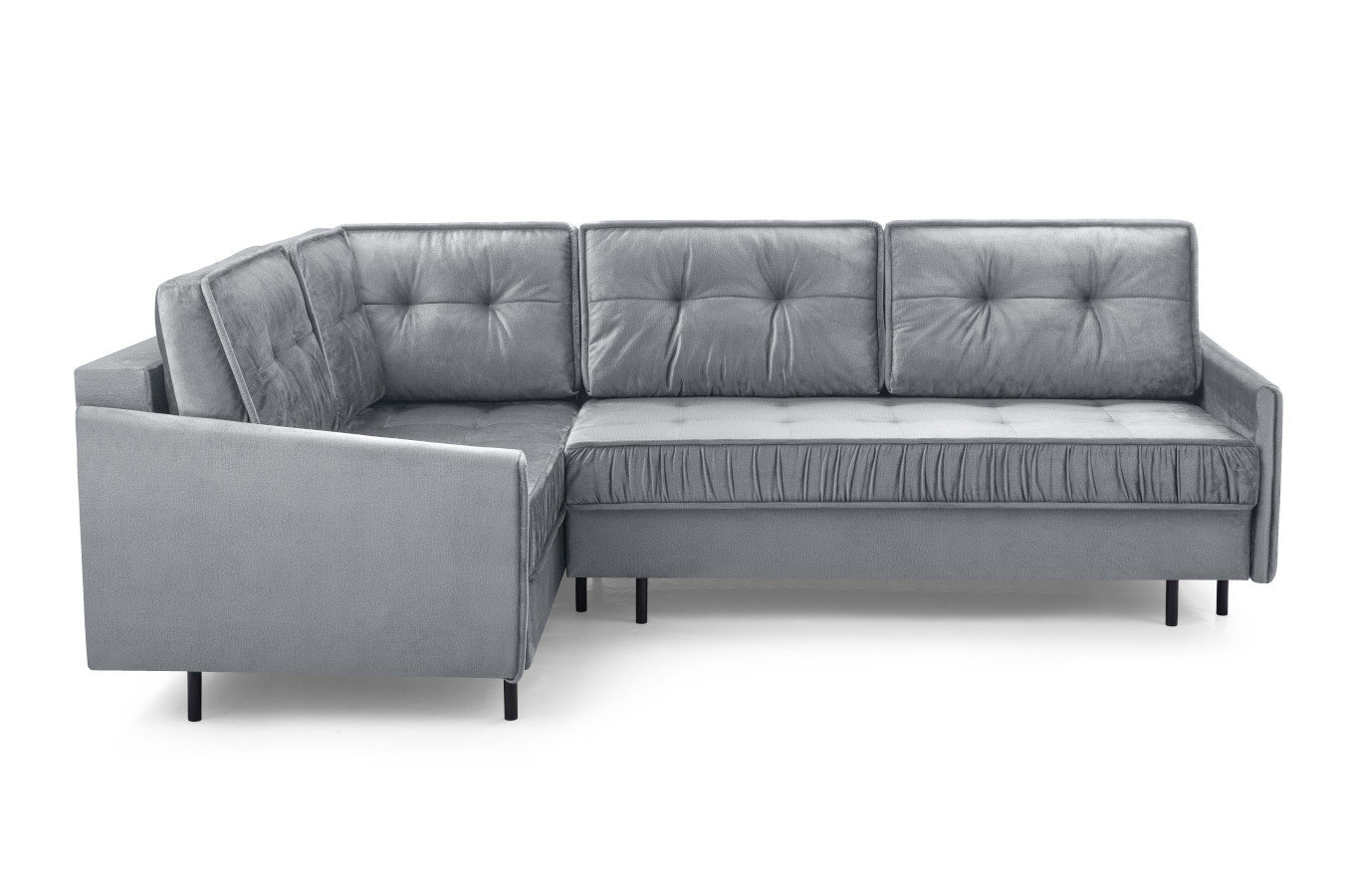 Nowoczesny narożnik ZANZIBAR L z funkcją spania i pojemnikiem na pościel