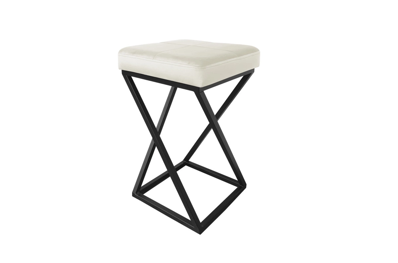 Tapicerowany hoker DIXI na metalowych nogach / kolor tkaniny + podstawy do wyboru!