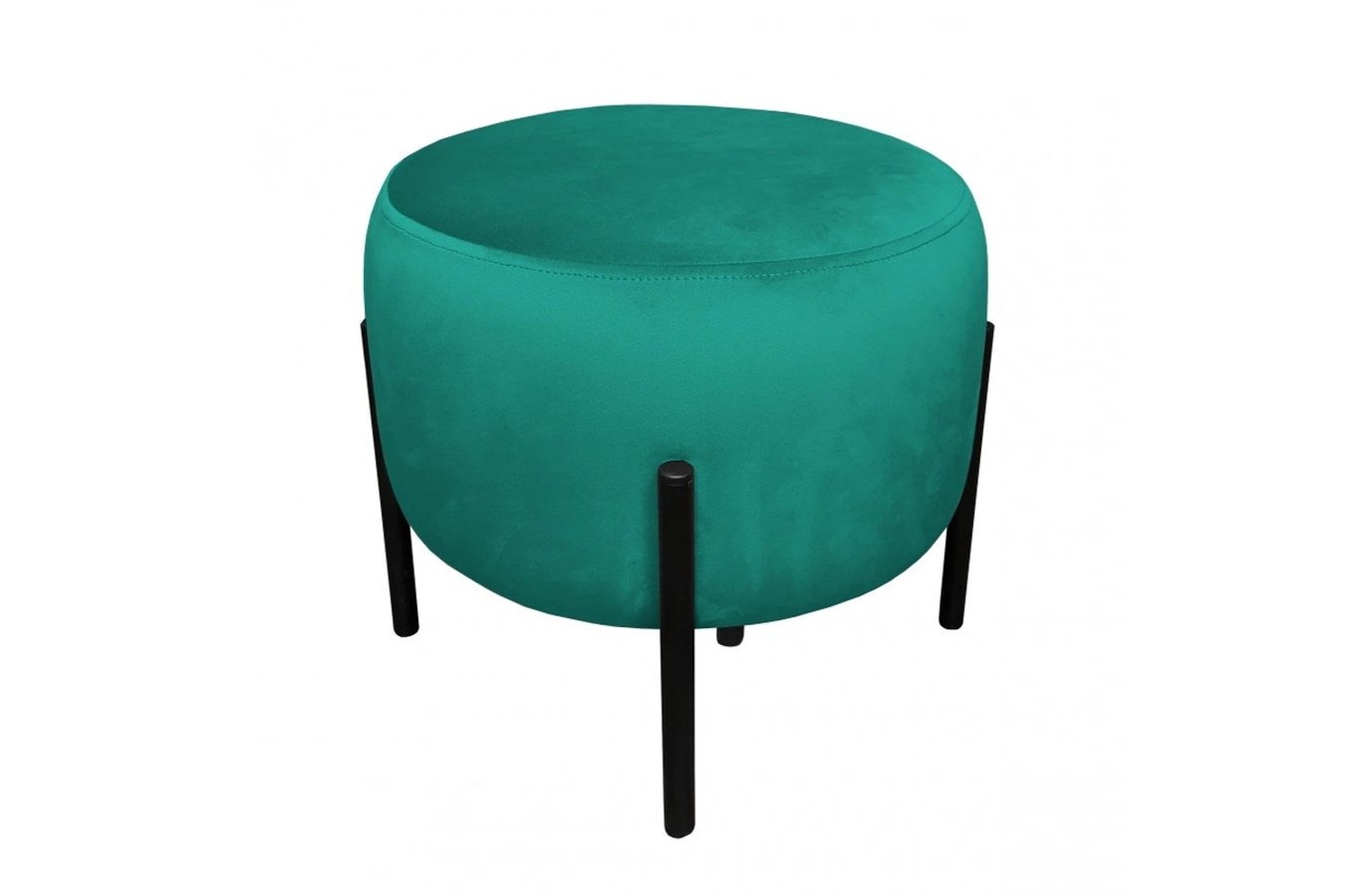 Tapicerowany okrągły puf OTTO na metalowych nogach / kolor tkaniny + podstawy do wyboru!