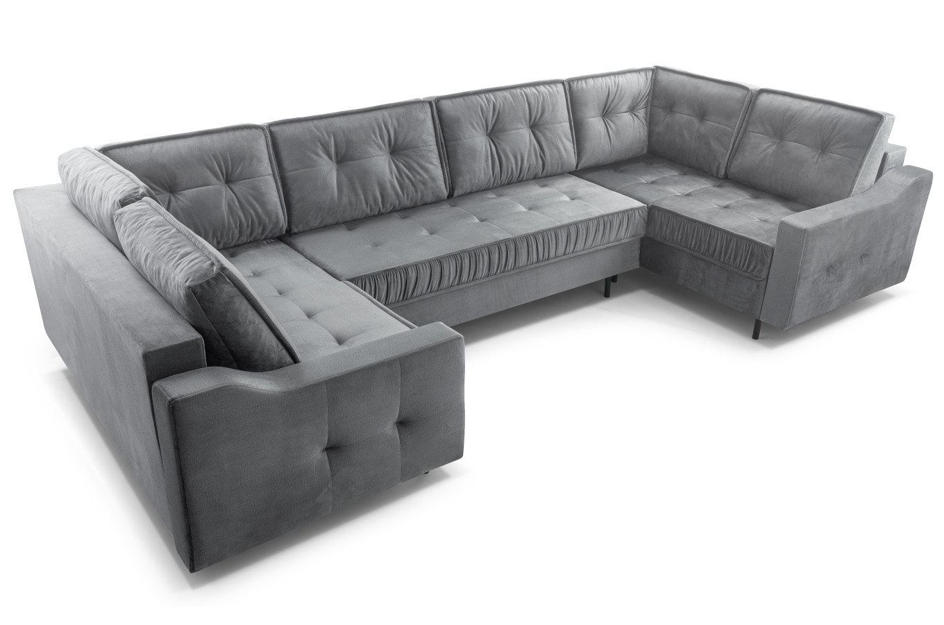 Duży nowoczesny narożnik HAITI U z funkcją spania i pojemnikiem na pościel