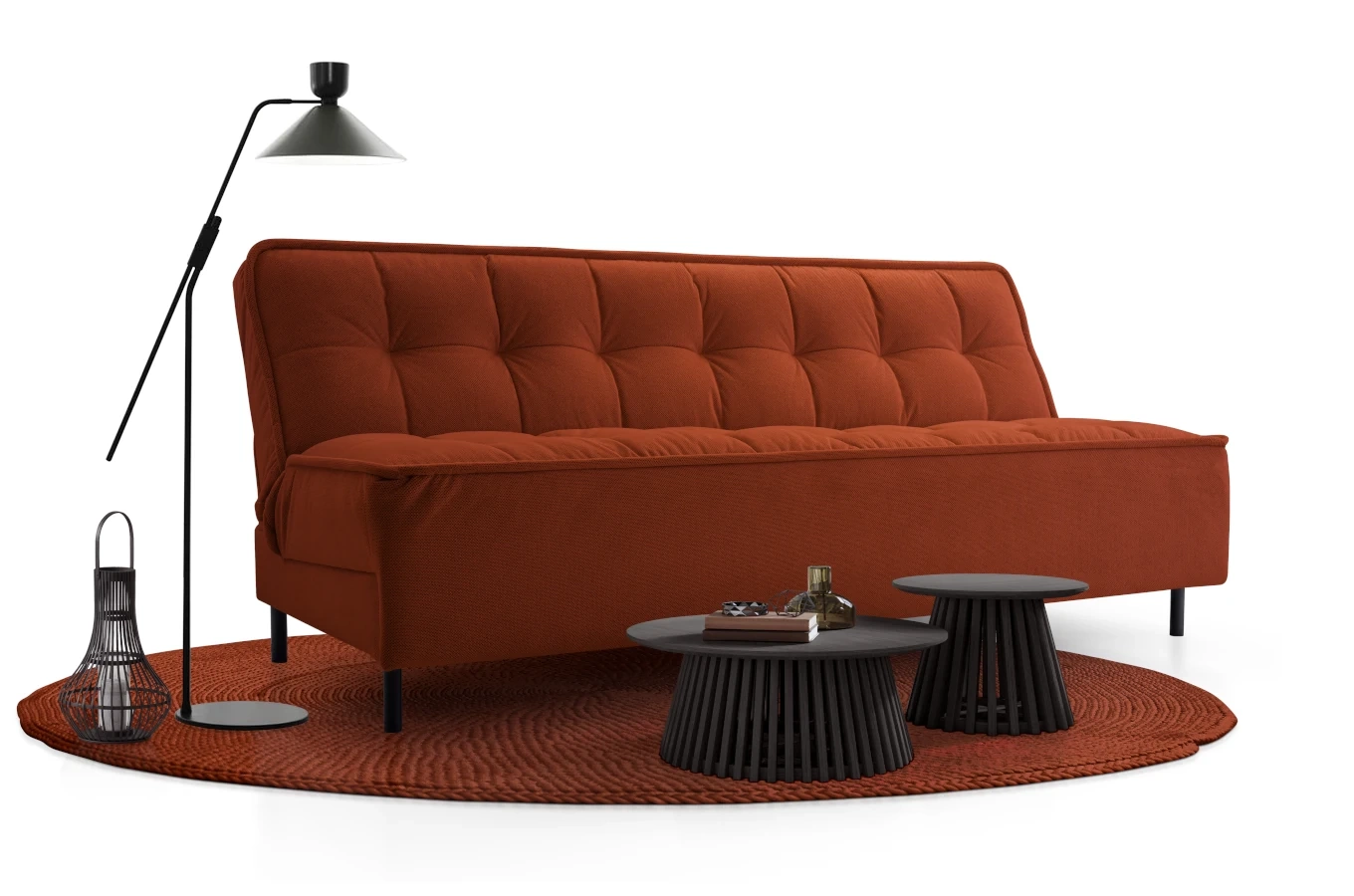 Nowoczesna rozkładana sofa LUIZA z pojemnikiem na pościel