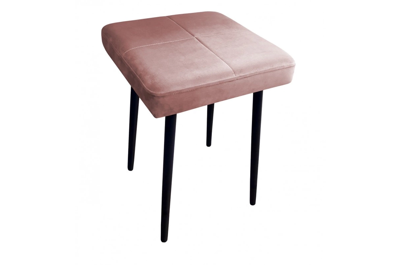 Tapicerowany taboret QUINTO na metalowych nogach / kolor tkaniny + podstawy do wyboru!