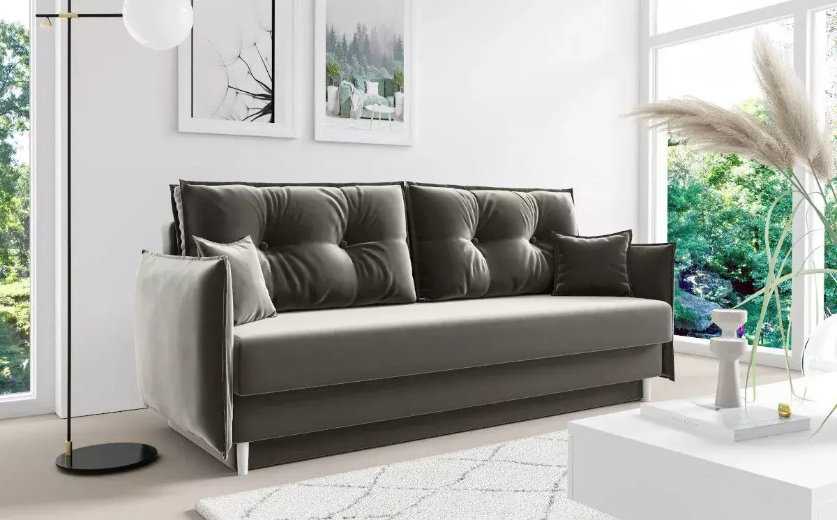 Elegancka sofa BRADLEY z funkcją spania i pojemnikiem na pościel