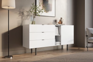 Nowoczesna biała komoda z szufladami Skandica MYWAY / szer. 160 cm