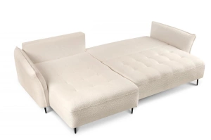 Nowoczesny rozkładany narożnik LOCA z funkcją spania i pojemnikiem na pościel