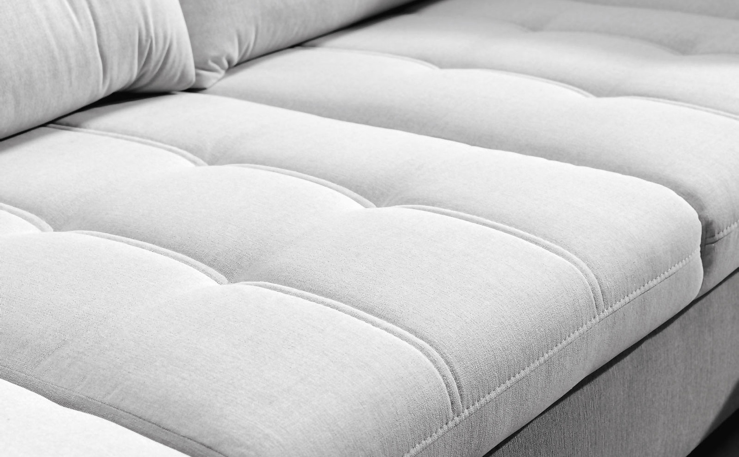 Nowoczesny narożnik VERONA z funkcją spania i pojemnikiem na pościel