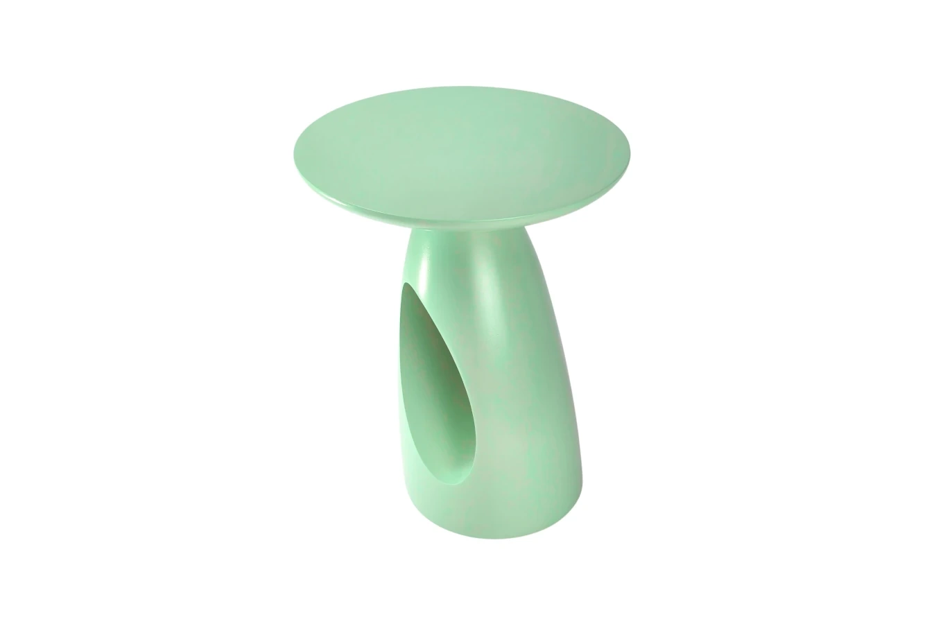 Stolik drewniany Kayani ISLAND różne kolory, wys. 40 cm / kolor pudrowa zieleń