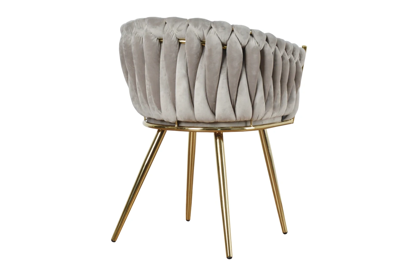 Nowoczesne krzesło SARA GOLD z plecionym oparciem