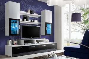 Nowoczesna meblościanka MINI / 3 warianty kolorystyczne / szer. 200 cm