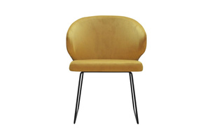 Nowoczesne krzesło tapicerowane EDDY U na metalowych nogach