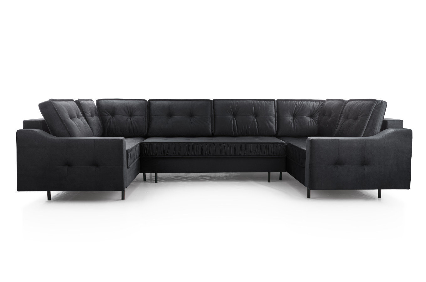 Duży nowoczesny narożnik HAITI U z funkcją spania i pojemnikiem na pościel