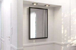 Lustro Dancan EVELINE w ramie w kolorze czarnym