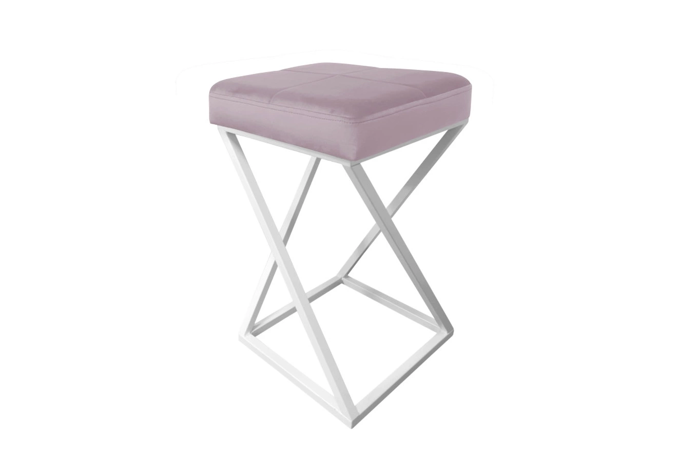 Tapicerowany hoker DIXI na metalowych nogach / kolor tkaniny + podstawy do wyboru!