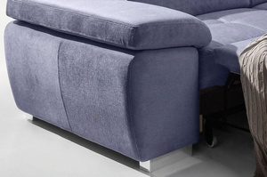 Nowoczesny narożnik GENUA z funkcją spania i pojemnikiem na pościel