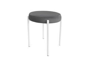 Tapicerowany taboret TERZO na metalowych nogach / kolor tkaniny + podstawy do wyboru!