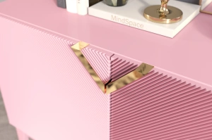 Drewniana komoda Visby DEMI LONG 2D / kolor pudrowy róż / szer. 100,5 cm