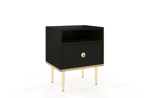 Czarna nowoczesna szafka nocna Skandica HARMONI / szer. 44 cm