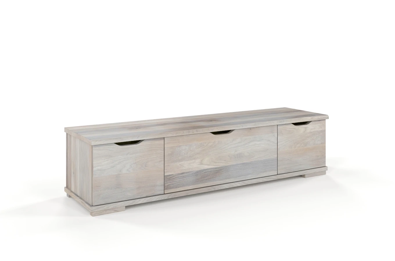 Drewniana szafka RTV dębowa Visby ARHUS z szufladami / szer. 157 cm