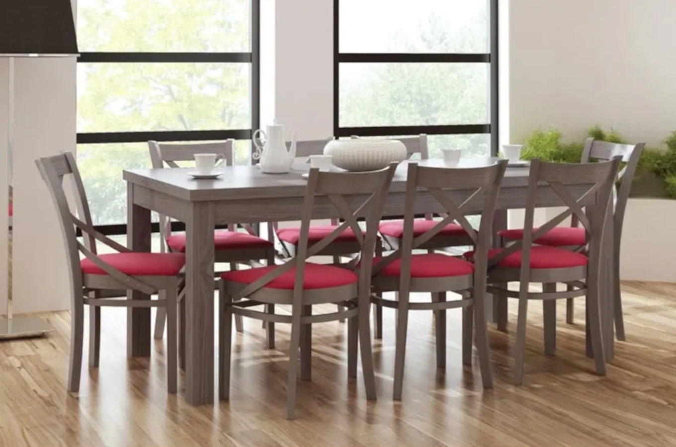 Drewniane krzesło 135 z oparciem X