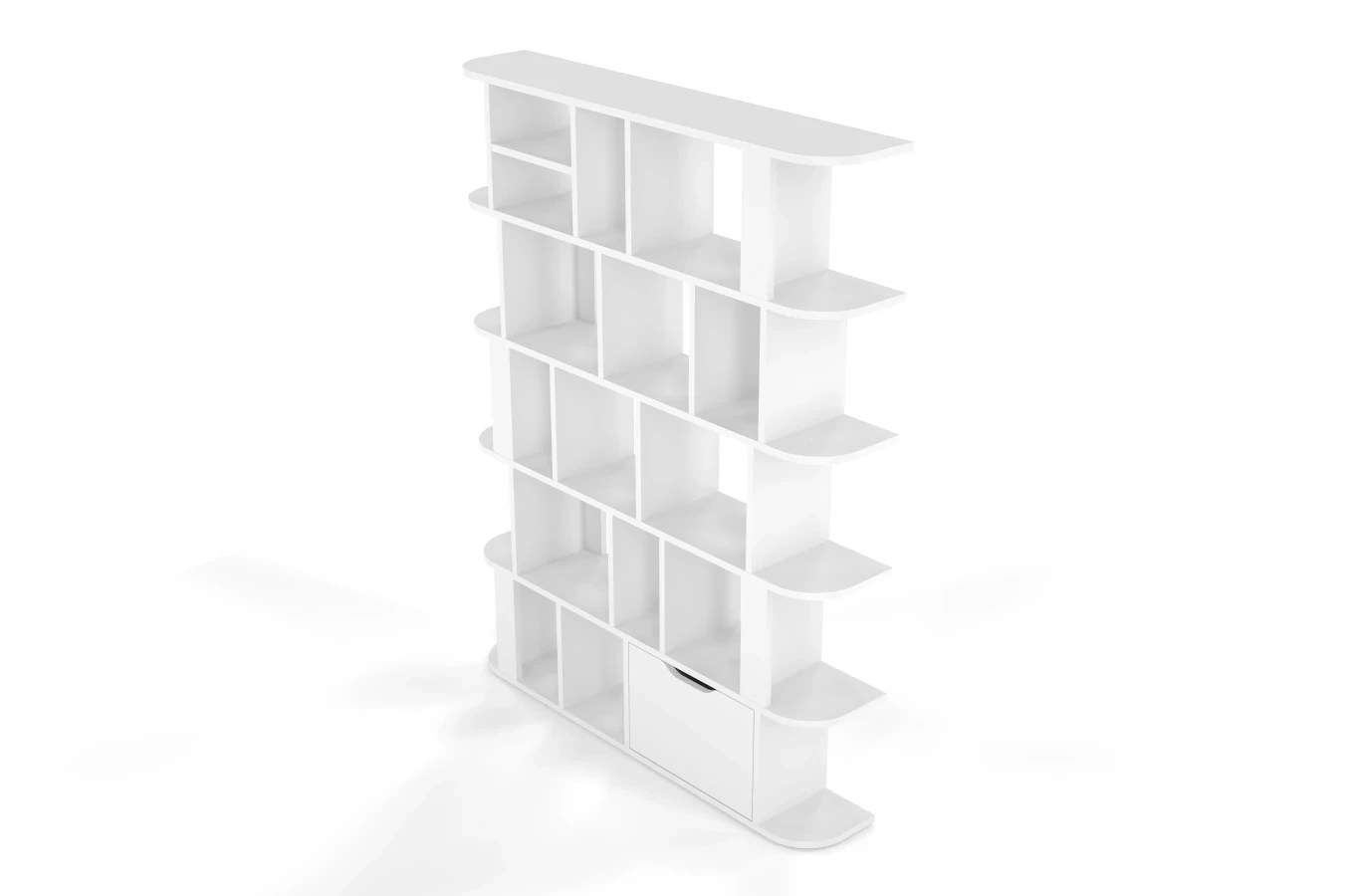Nowoczesny biały regał Skandica SALA / szer. 125 cm
