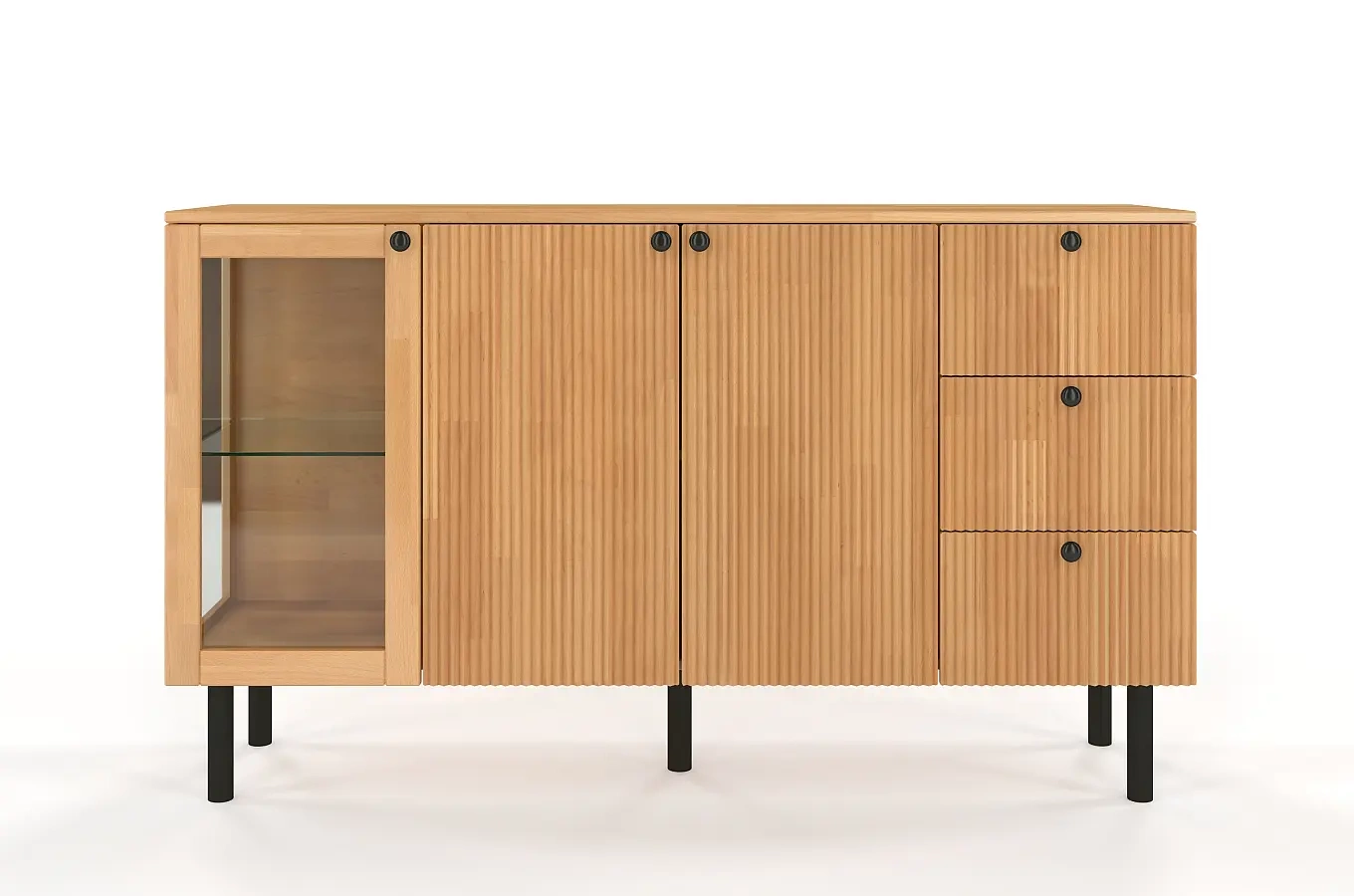 Komoda bukowa Visby Norvik / szerokość 160 cm / kolor naturalny