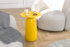 Stolik drewniany Kayani BAOBAB 44 różne kolory, wys. 44 cm / kolor żółty