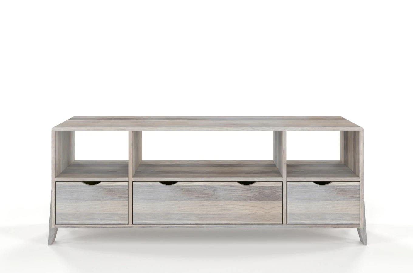 Drewniana szafka RTV dębowa Visby GDYNIA na nóżkach / szer. 160 cm