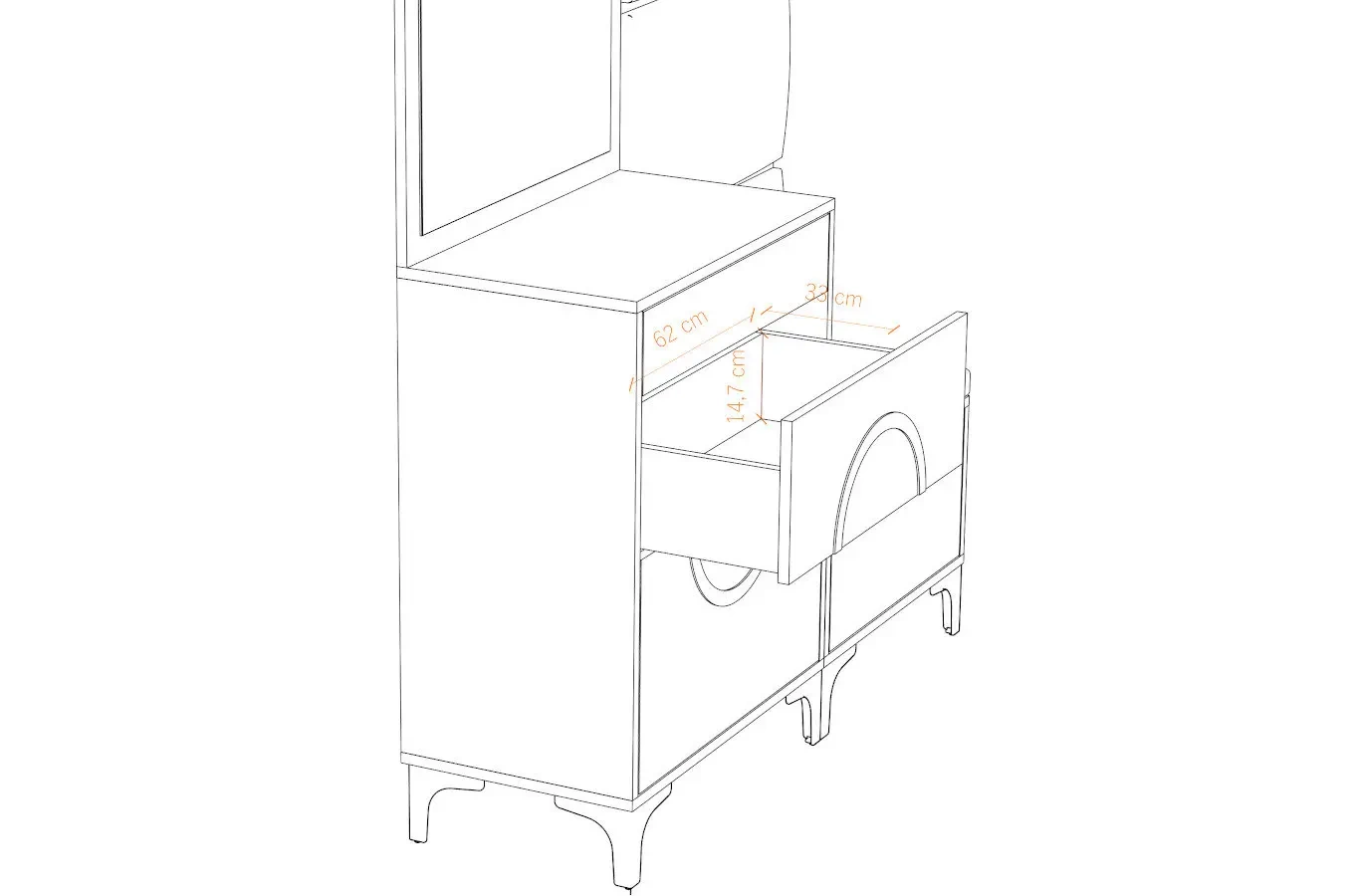 Elegancki, biały zestaw mebli do przedpokoju Dancan EVELINE / wysoki połysk