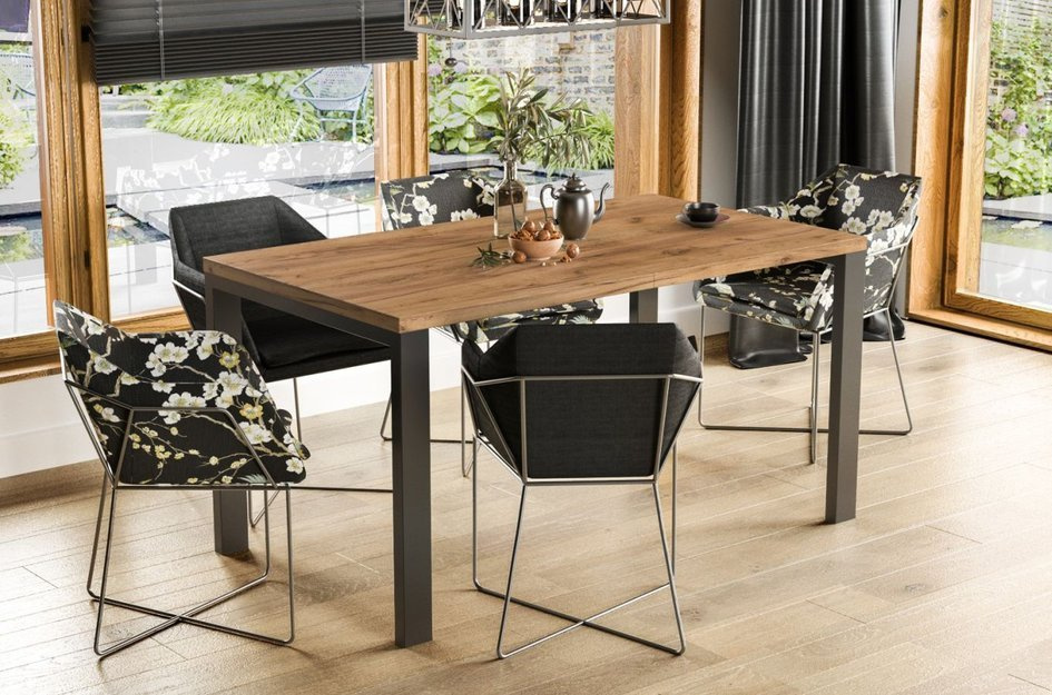 Nowoczesny rozkładany stół GARANT 80-215 x 80 cm (dąb craft)